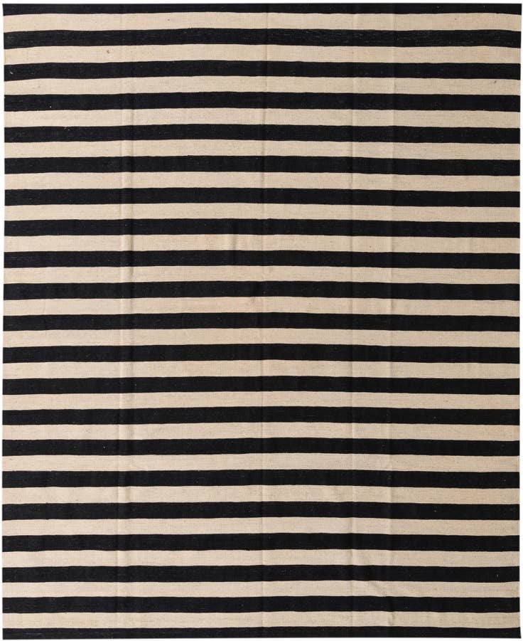 Detail image of 8' 2 x 10' Hand Woven Kilim Modern Wool Rug
