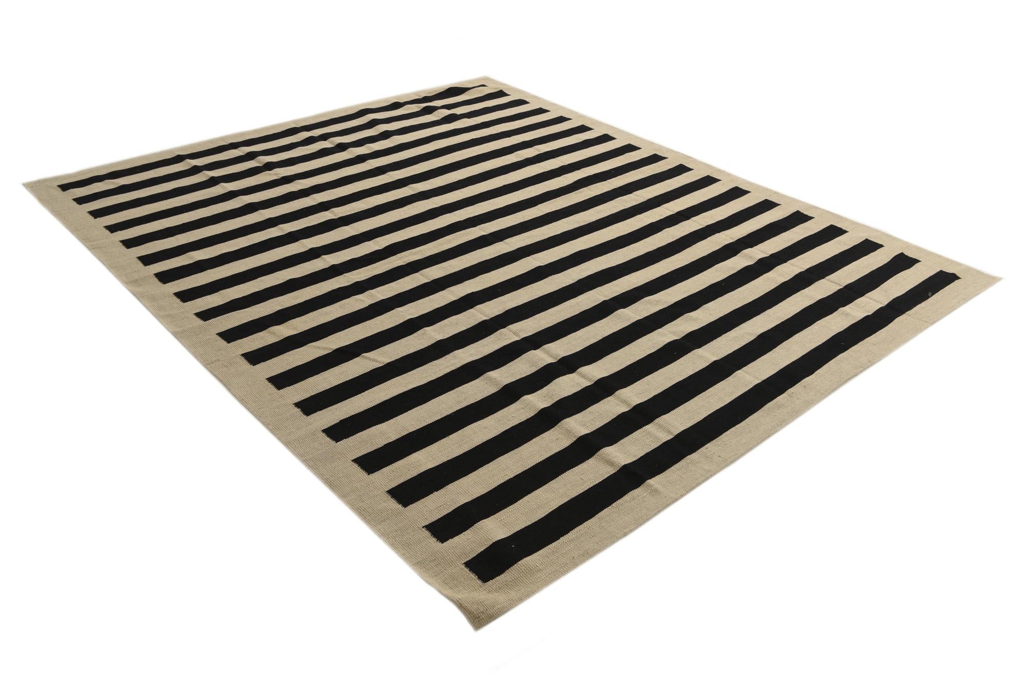8' 3 x 9' 9 Hand Woven Kilim Modern Wool Rug