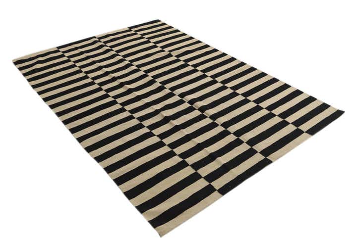 5' 8 x 8' 1 Hand Woven Kilim Modern Wool Rug