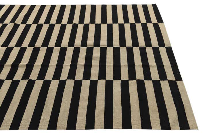 5' 8 x 8' 1 Hand Woven Kilim Modern Wool Rug