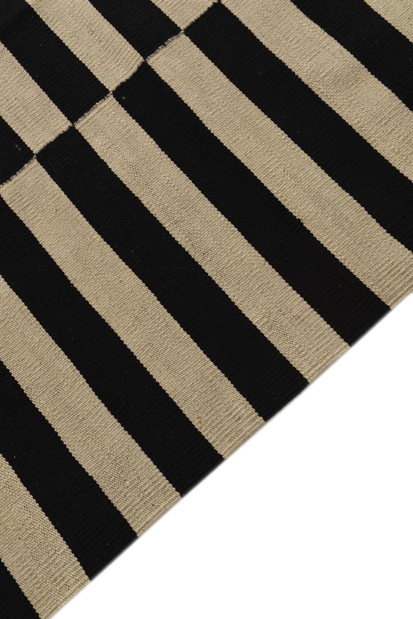 5' 8 x 8' 1 Hand Woven Kilim Modern Wool Rug