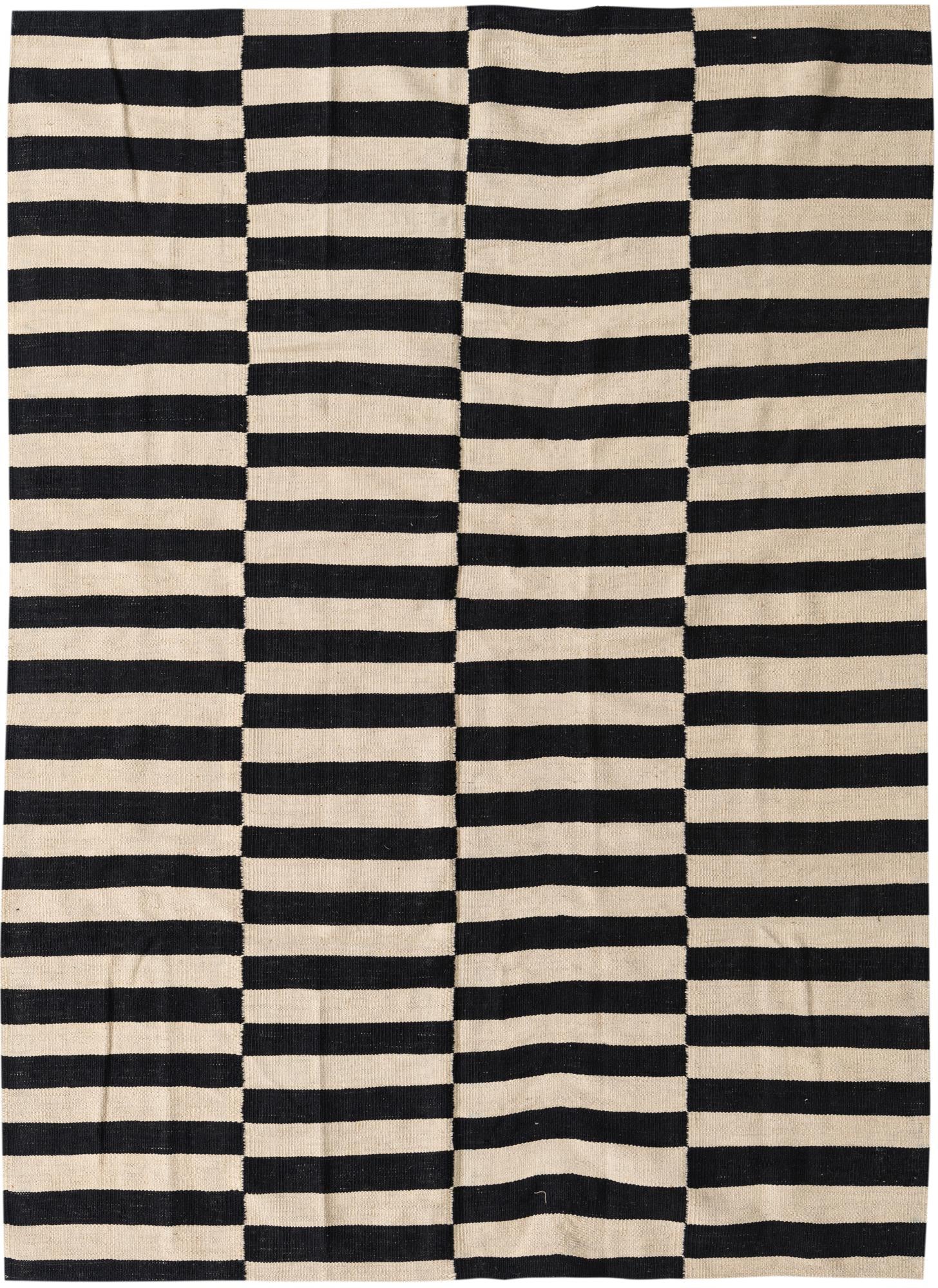5' 8 x 8' 1 Hand Woven Kilim Modern Wool Rug