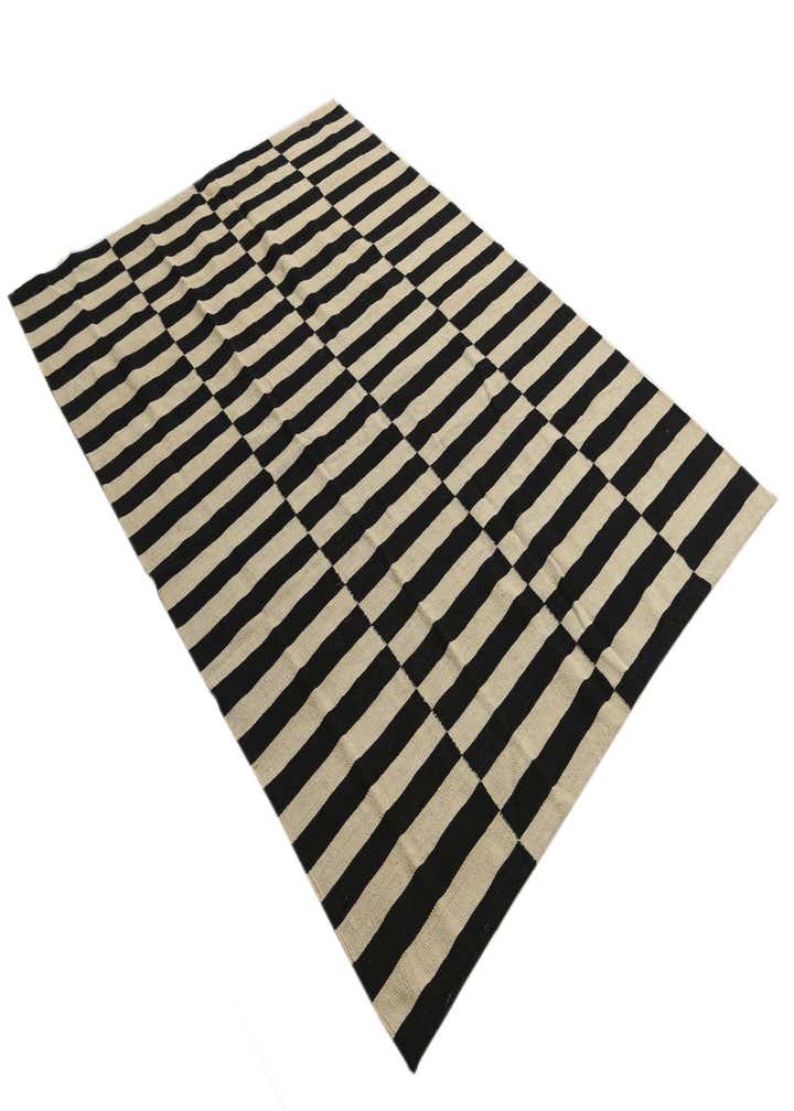 5' 7 x 7' 9 Hand Woven Kilim Modern Wool Rug