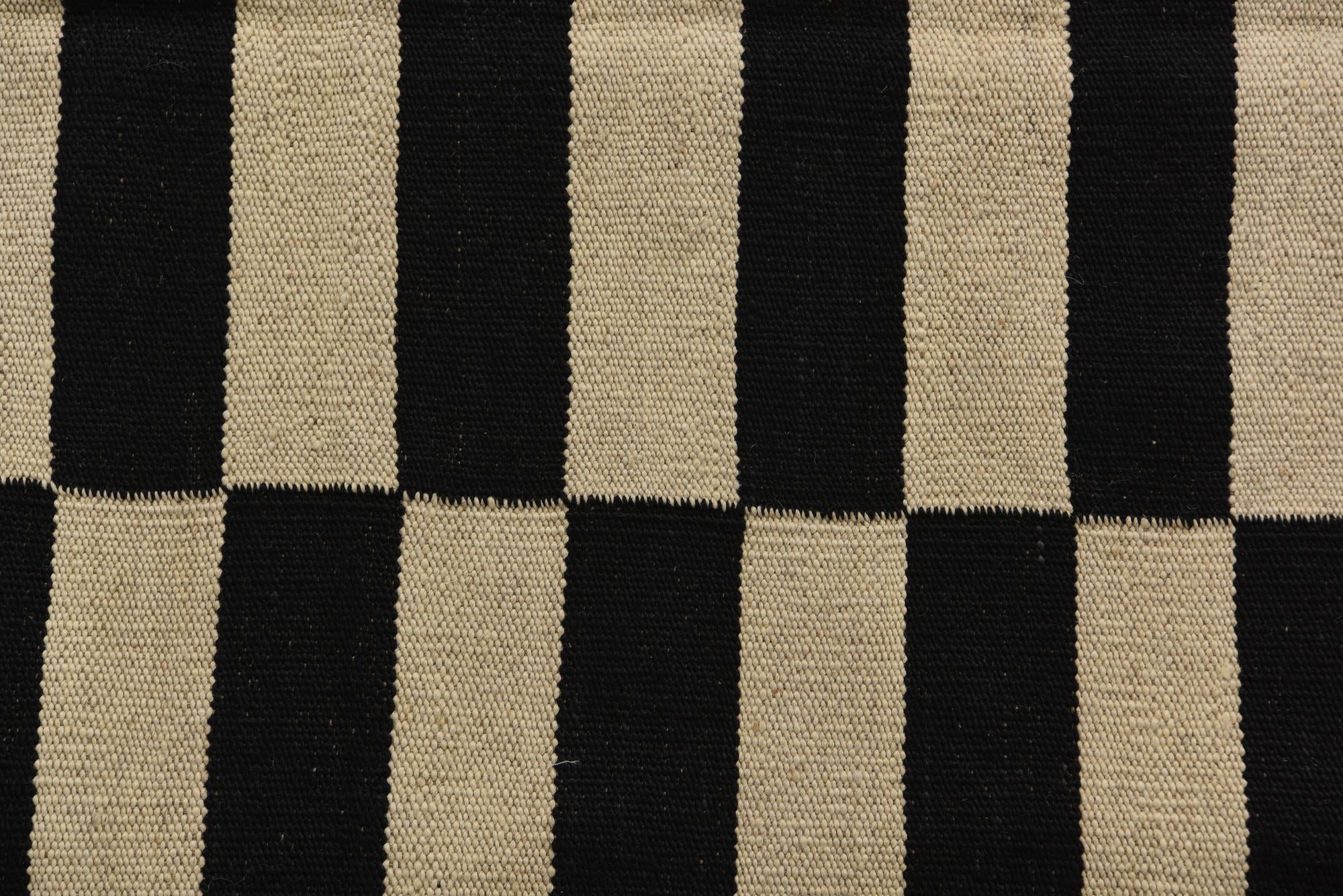 4' 3 x 5' 10 Hand Woven Kilim Modern Wool Rug