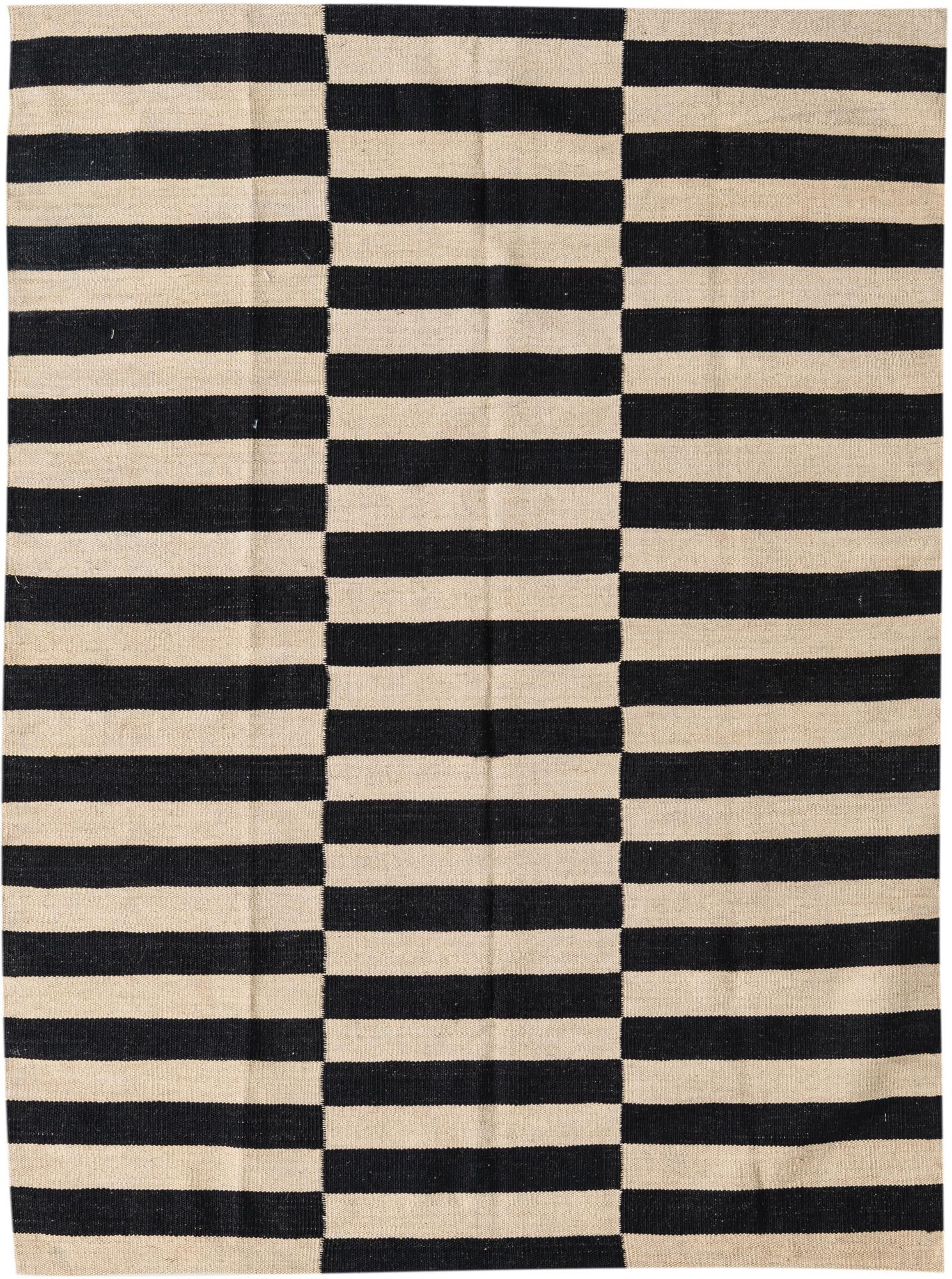 4' 3 x 5' 10 Hand Woven Kilim Modern Wool Rug