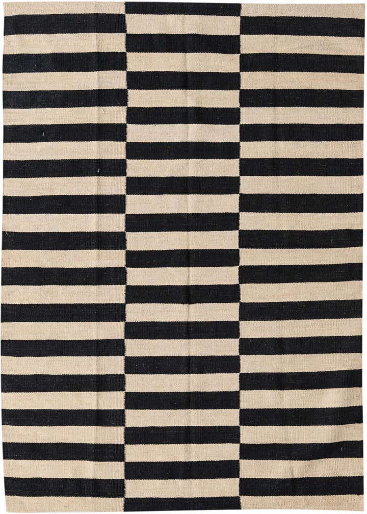 4' 3 x 5' 10 Hand Woven Kilim Modern Wool Rug