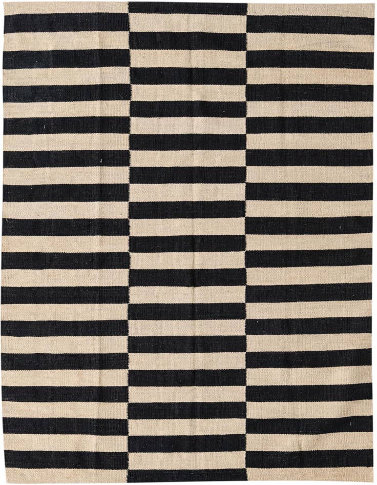 Detail image of 4' 3 x 5' 10 Hand Woven Kilim Modern Wool Rug