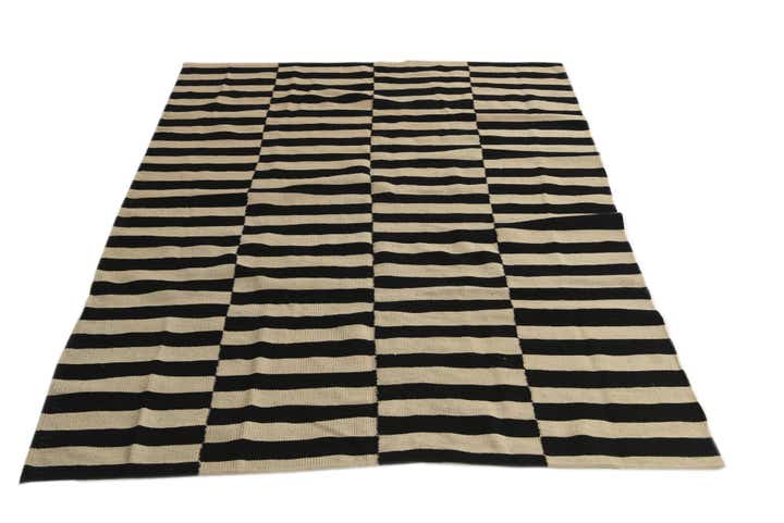 5' 7 x 7' 6 Hand Woven Kilim Modern Wool Rug
