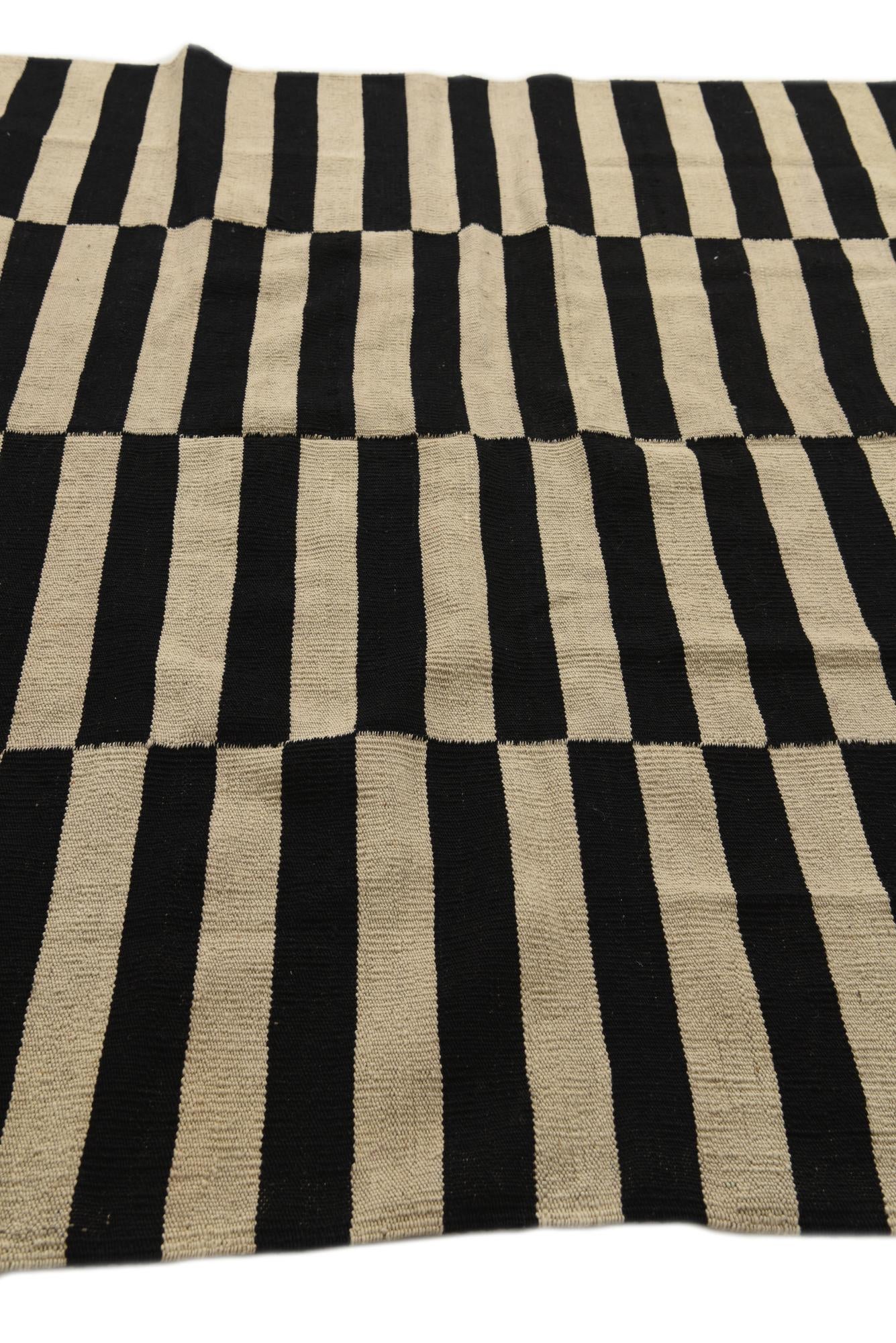 5' 7 x 7' 6 Hand Woven Kilim Modern Wool Rug