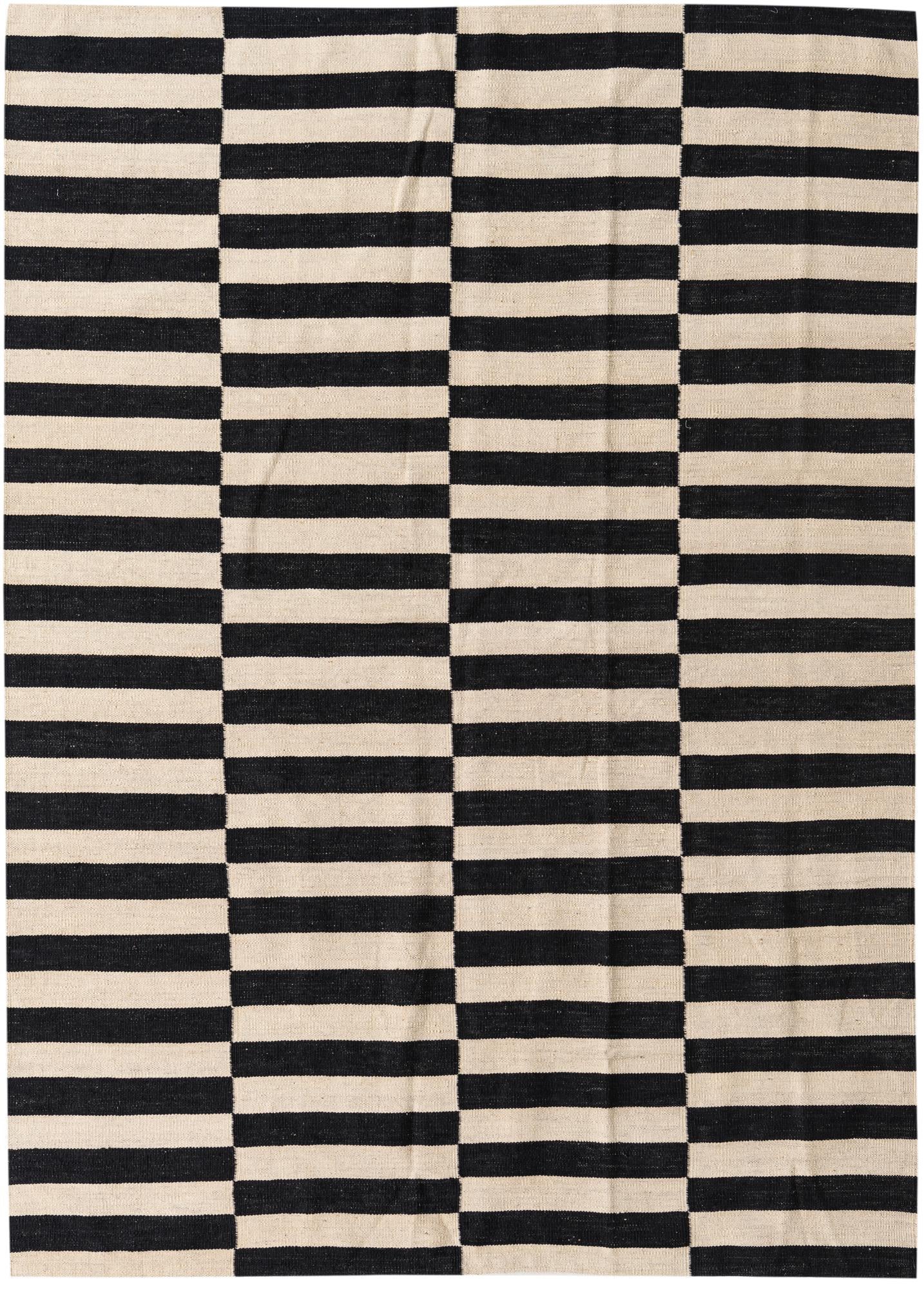 5' 7 x 7' 6 Hand Woven Kilim Modern Wool Rug