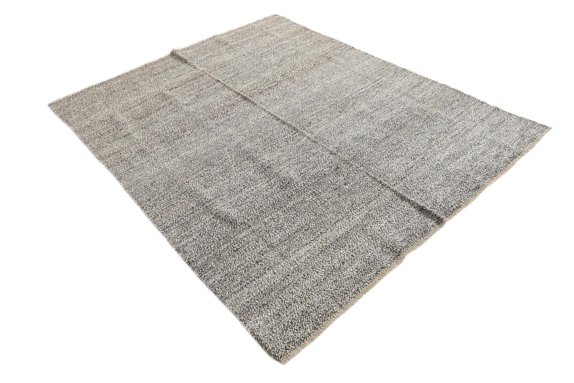 5' 6 x 6' 10 Hand Woven Kilim Modern Wool Rug