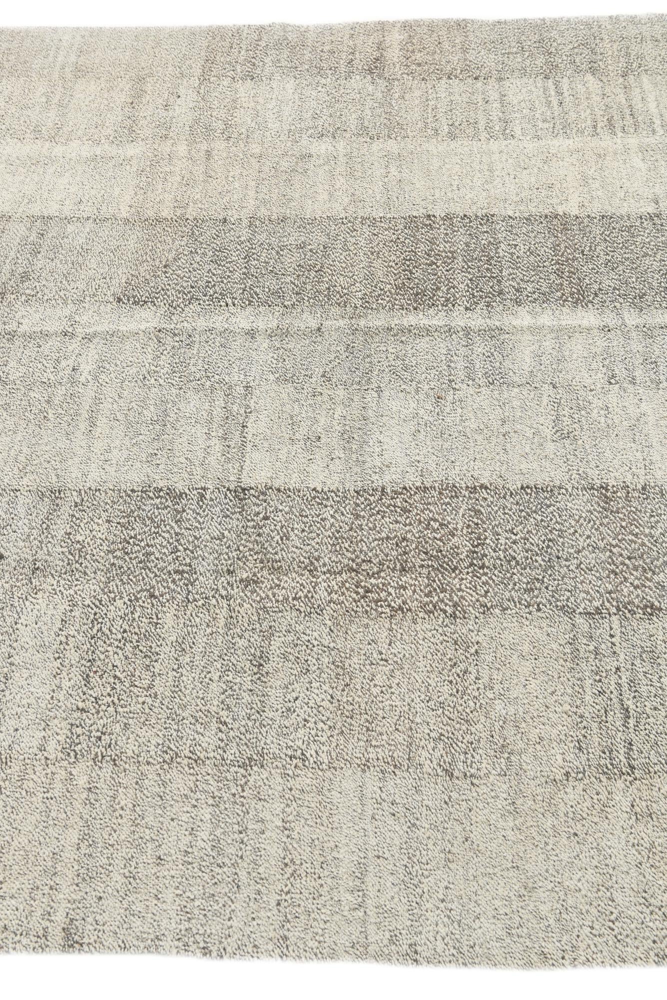 6' 1 x 7' 6 Hand Woven Kilim Modern Wool Rug