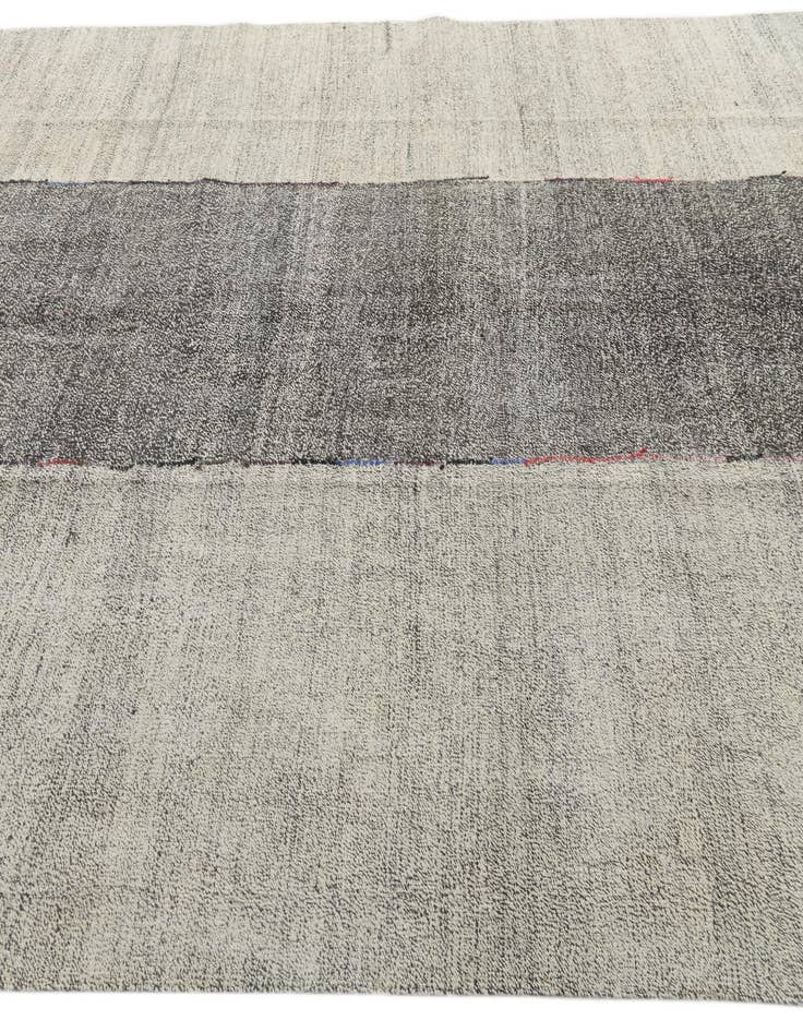 Detail image of 7' 10 x 9' 10 Hand Woven Kilim Modern Wool Rug