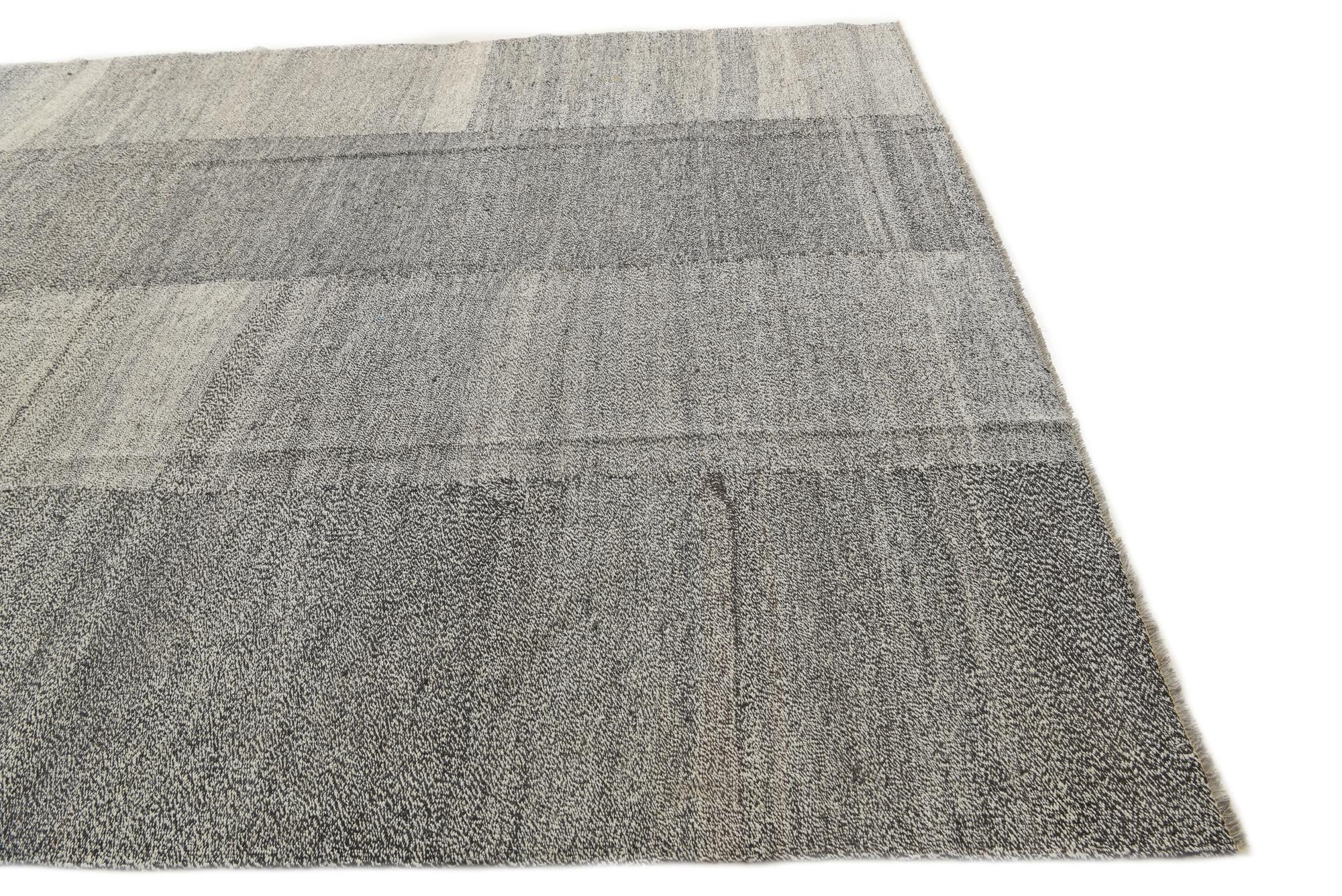 260cm x 295cm Hand Woven Kilim Modern Wool Rug