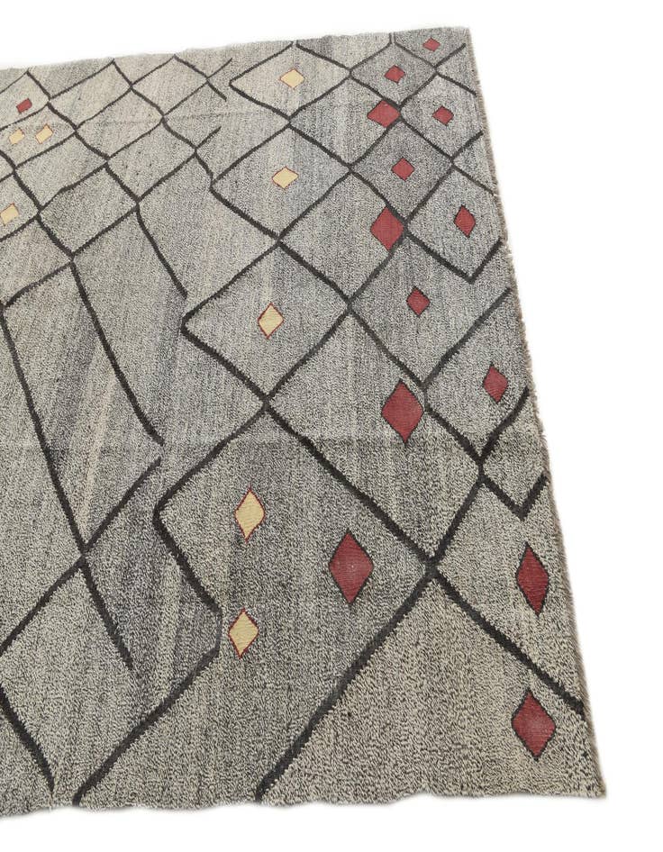 Detail image of 7' 1 x 9' 7  Hand Woven Kilim Modern Wool Rug