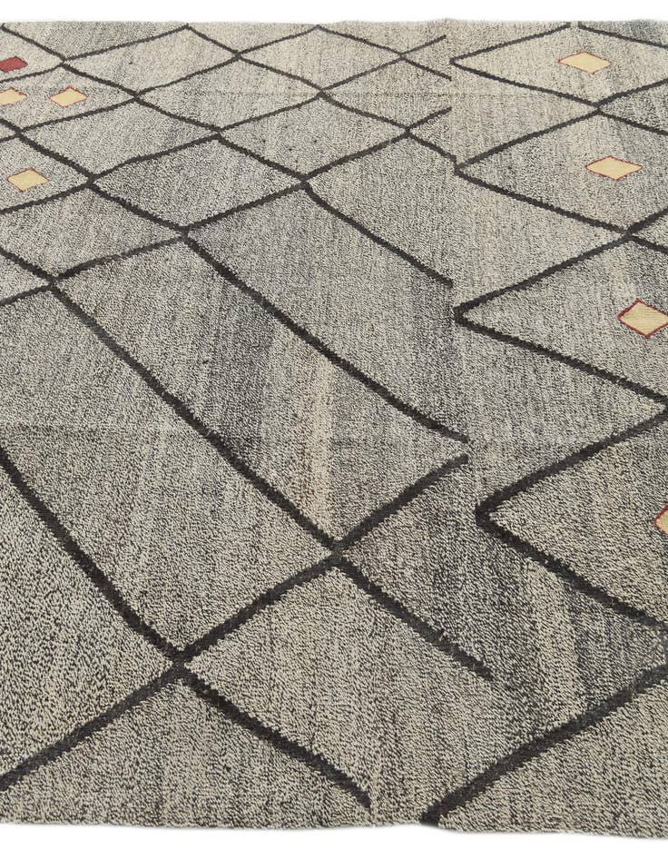 Detail image of 7' 1 x 9' 7  Hand Woven Kilim Modern Wool Rug