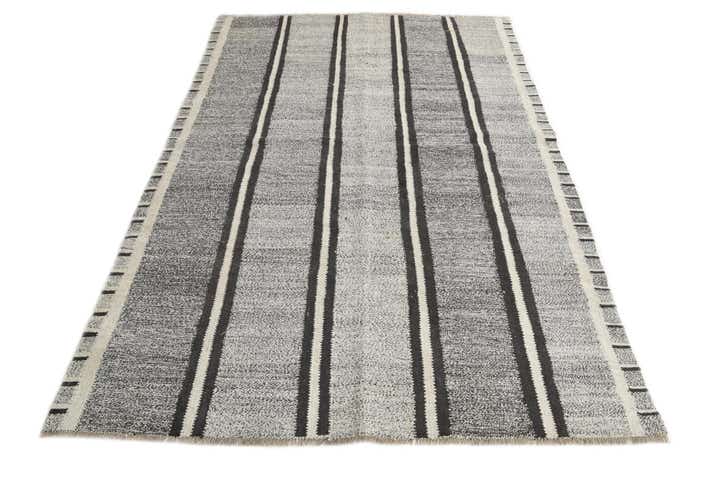 5' 5 x 8' Hand Woven Kilim Modern Wool Rug