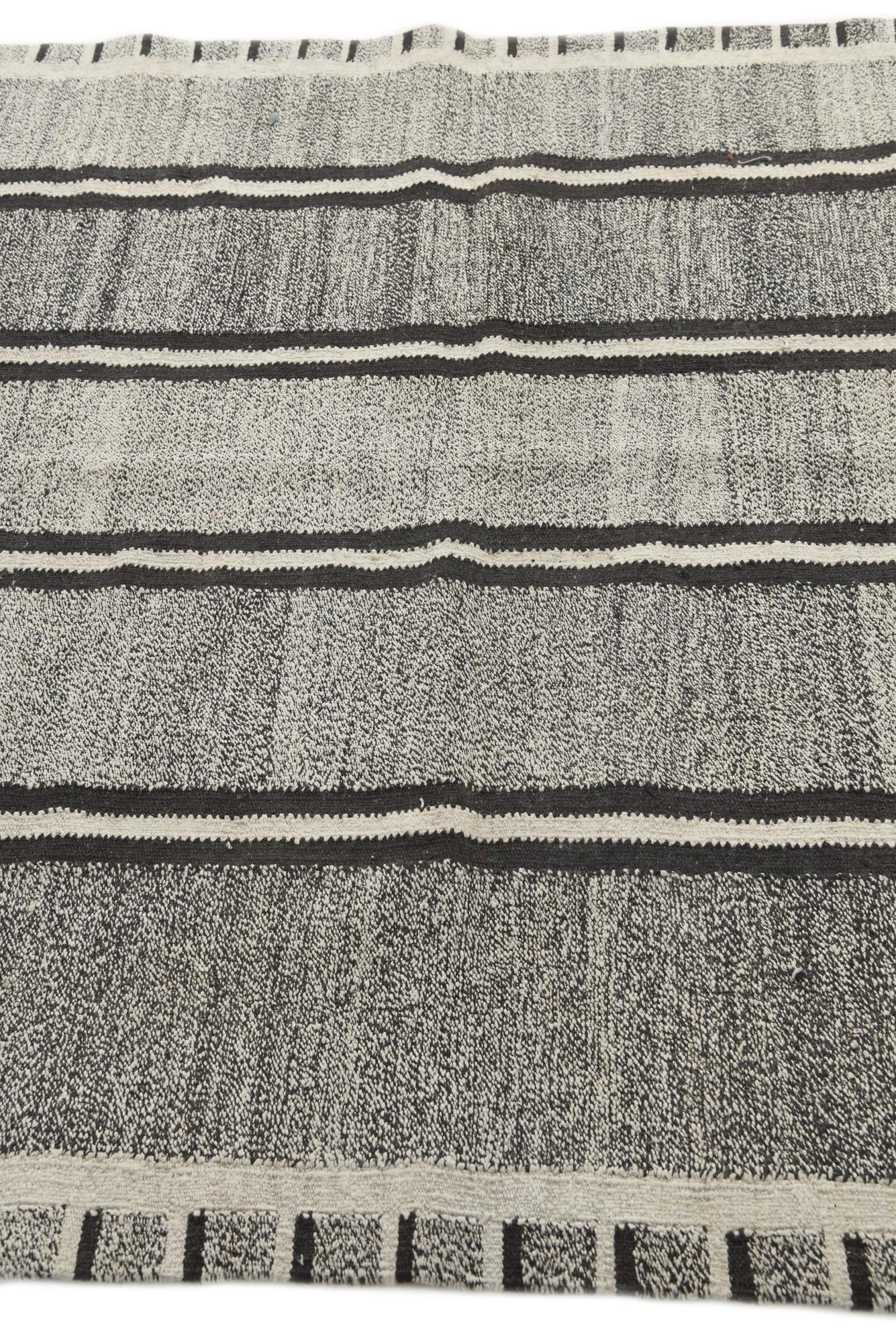 5' 5 x 8' Hand Woven Kilim Modern Wool Rug