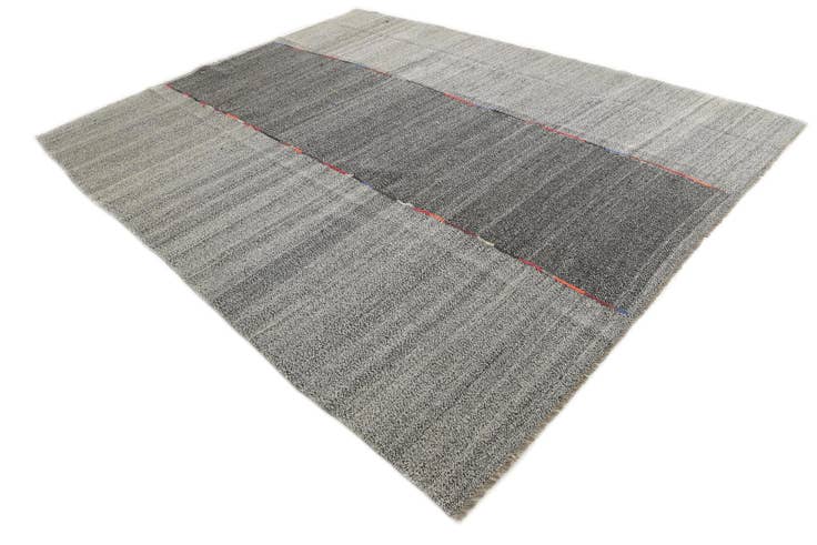 Detail image of 9' 2 x 11' 6 Hand Woven Kilim Modern Wool Rug