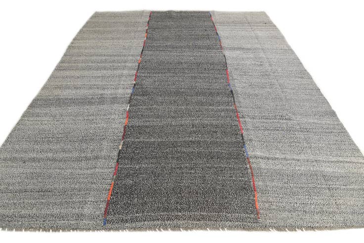 Detail image of 9' 2 x 11' 6 Hand Woven Kilim Modern Wool Rug