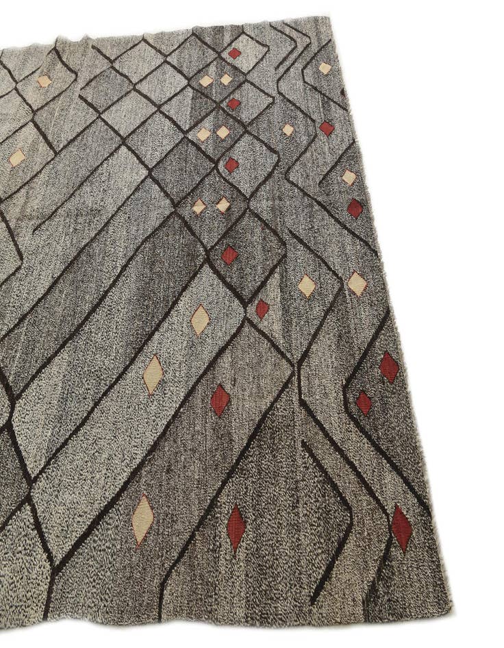 Detail image of 7' 2 x 9' Hand Woven Kilim Modern Wool Rug