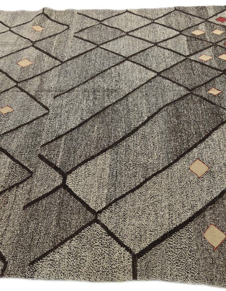 Detail image of 7' 2 x 9' Hand Woven Kilim Modern Wool Rug