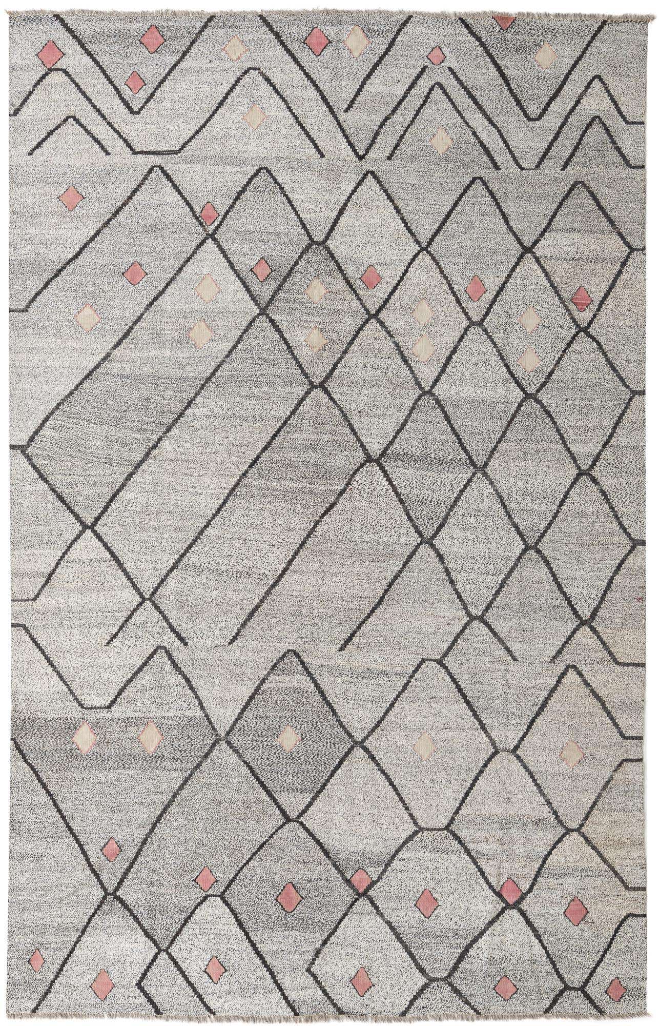 7' x 10' 4 Hand Woven Kilim Modern Wool Rug