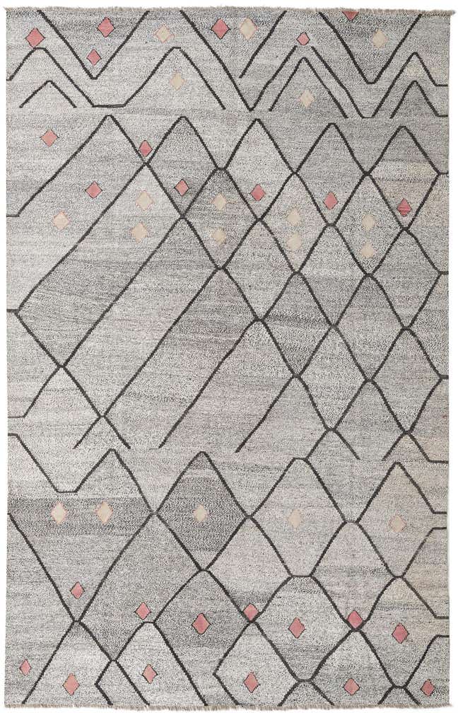 7' x 10' 4 Hand Woven Kilim Modern Wool Rug