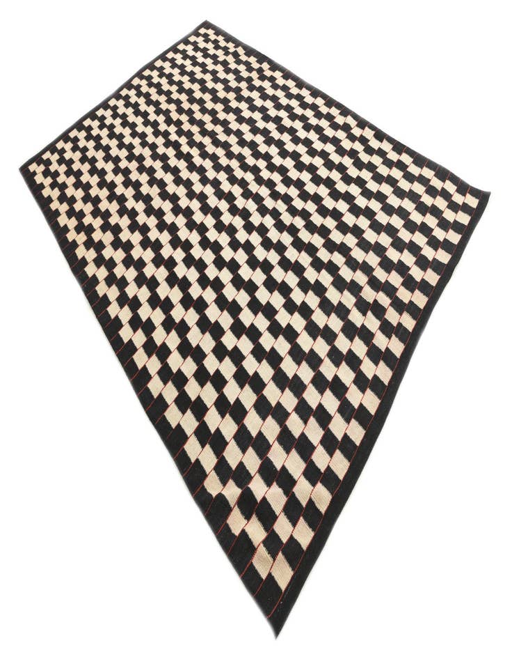 Detail image of 6' 6 x 9' 6  Hand Woven Kilim Modern Wool Rug