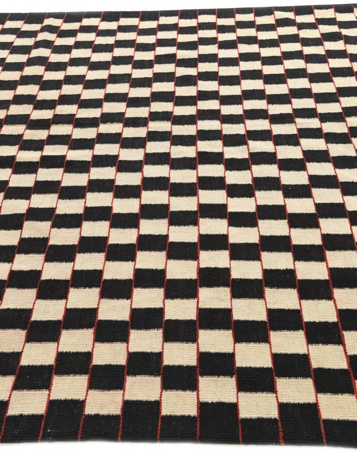 Detail image of 6' 6 x 9' 6  Hand Woven Kilim Modern Wool Rug