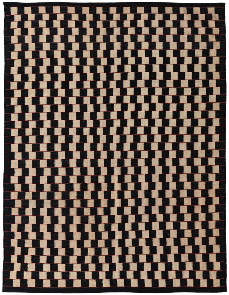 Detail image of 6' 6 x 9' 6 Hand Woven Kilim Modern Wool Rug