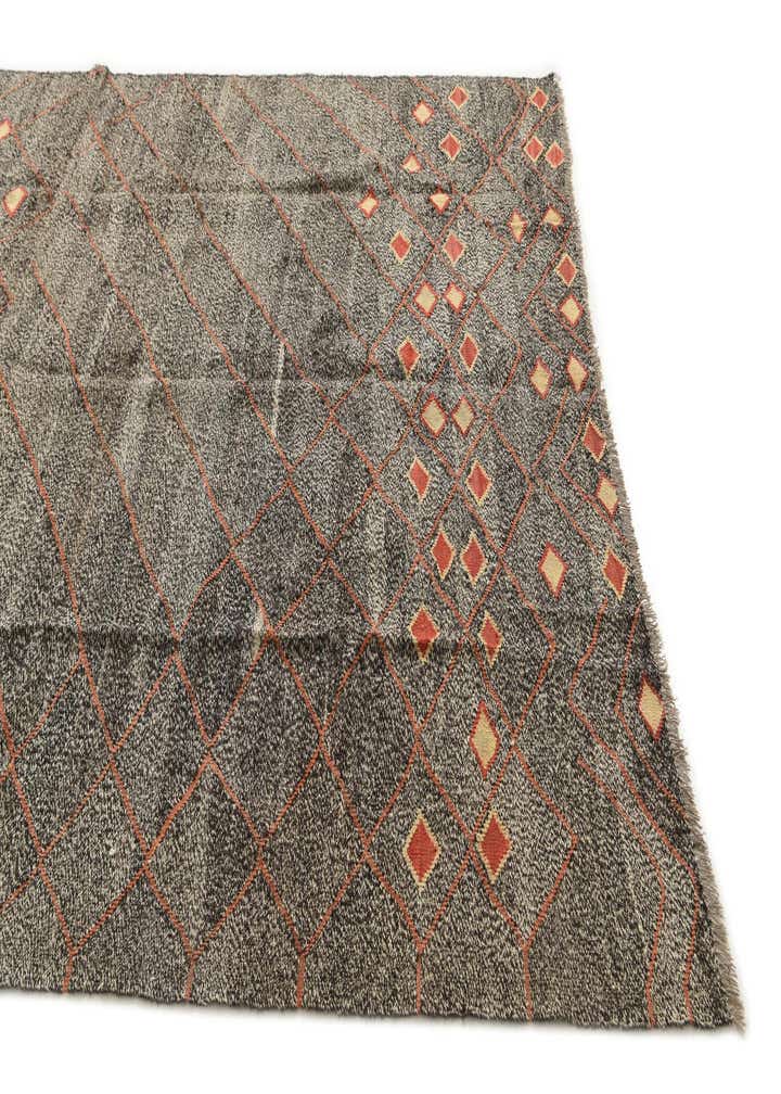 6' 4 x 8' 6 Hand Woven Kilim Modern Wool Rug