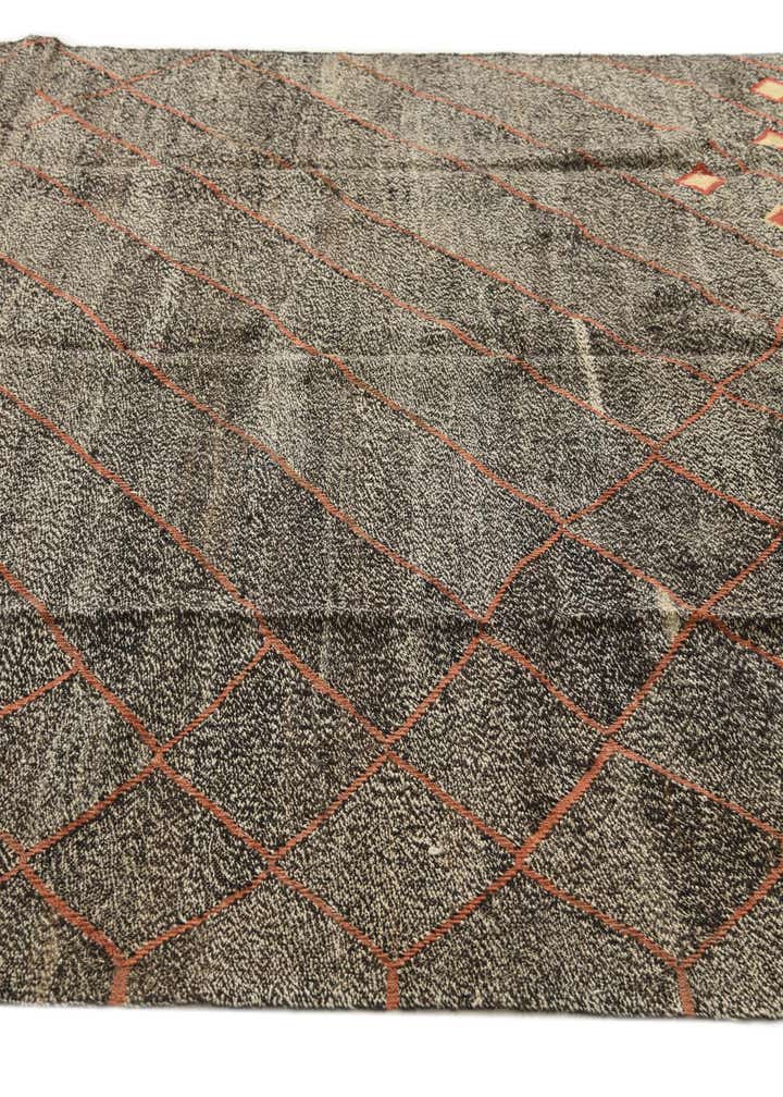 6' 4 x 8' 6 Hand Woven Kilim Modern Wool Rug