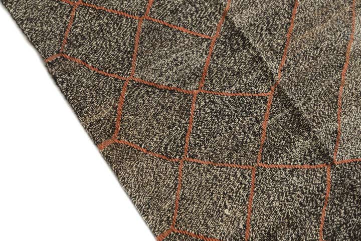 6' 4 x 8' 6 Hand Woven Kilim Modern Wool Rug