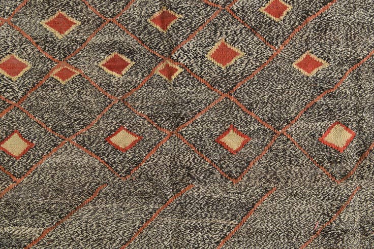 Detail image of 6' 4 x 8' 6 Hand Woven Kilim Modern Wool Rug