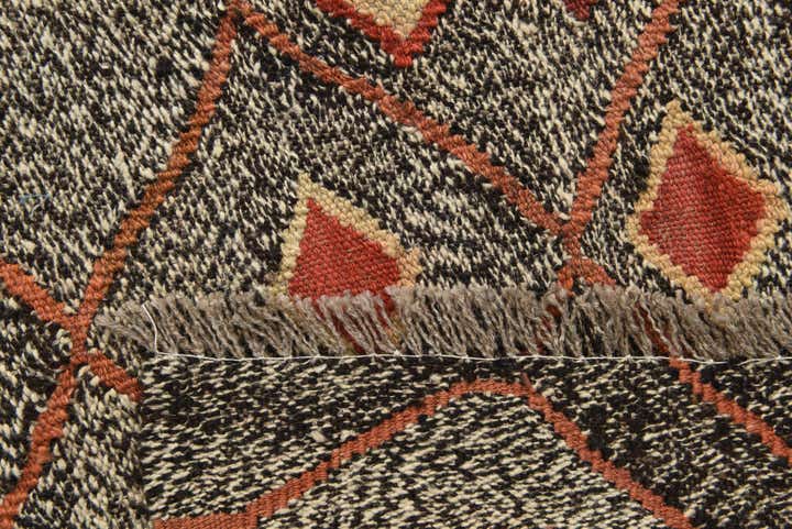 6' 4 x 8' 6 Hand Woven Kilim Modern Wool Rug