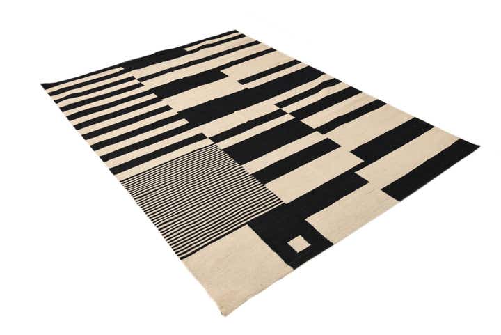 5' 8 x 7' 10 Hand Woven Kilim Modern Wool Rug