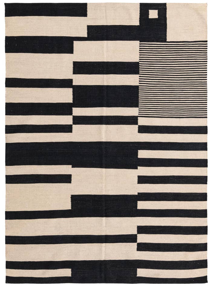 Detail image of 5' 8 x 7' 10 Hand Woven Kilim Modern Wool Rug
