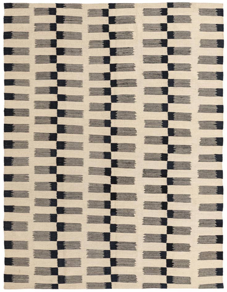 Detail image of 5' 7 x 7' 11 Hand Woven Kilim Modern Wool Rug