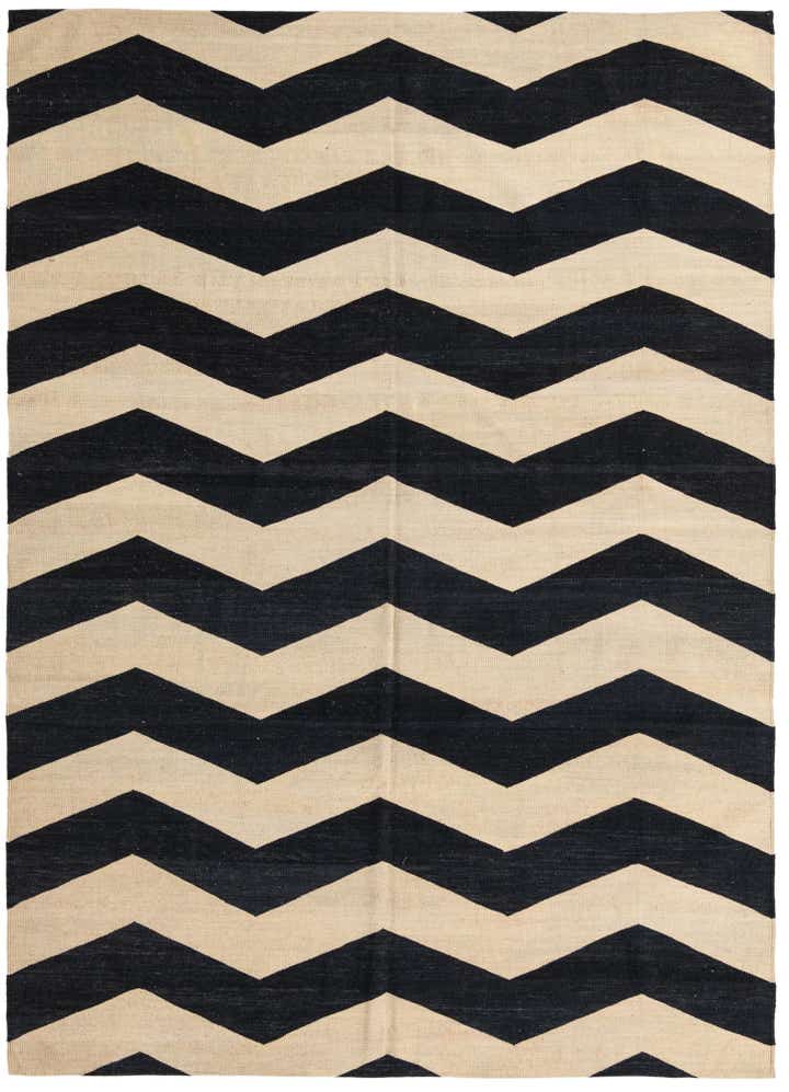 6' 10 x 9' 8 Hand Woven Kilim Modern Wool Rug