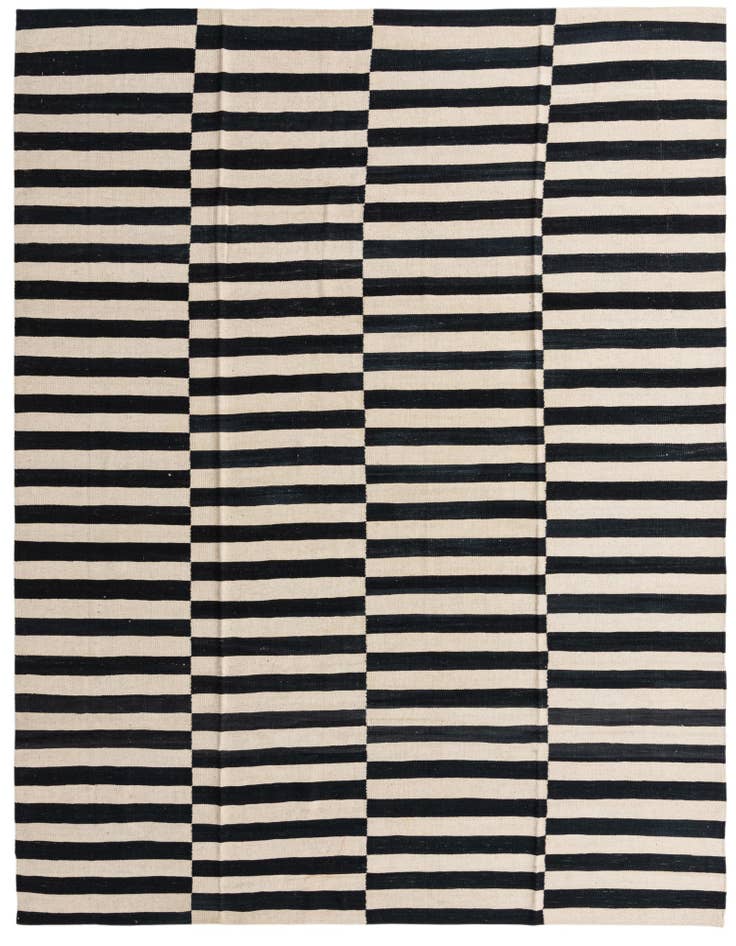 Detail image of 8' 3 x 9' 7 Hand Woven Kilim Modern Wool Rug