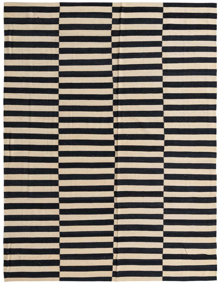 Detail image of 6' 9 x 9' 8 Hand Woven Kilim Modern Wool Rug