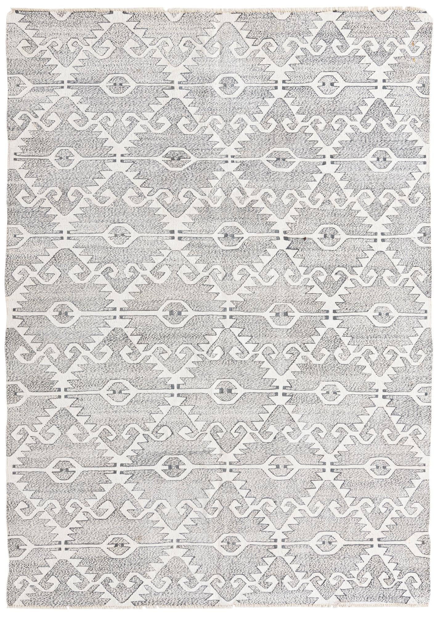 5' 7 x 7' 10 Hand Woven Kilim Modern Wool Rug