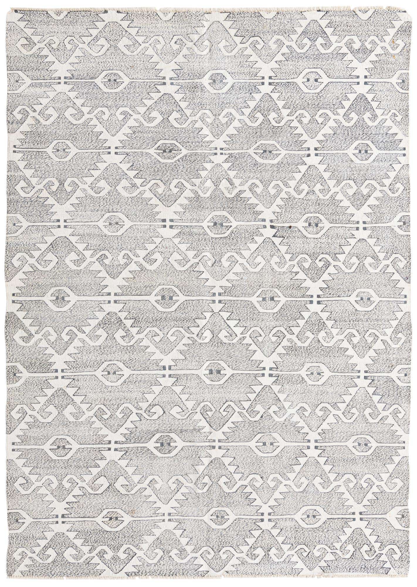 5' 7 x 7' 10 Hand Woven Kilim Modern Wool Rug