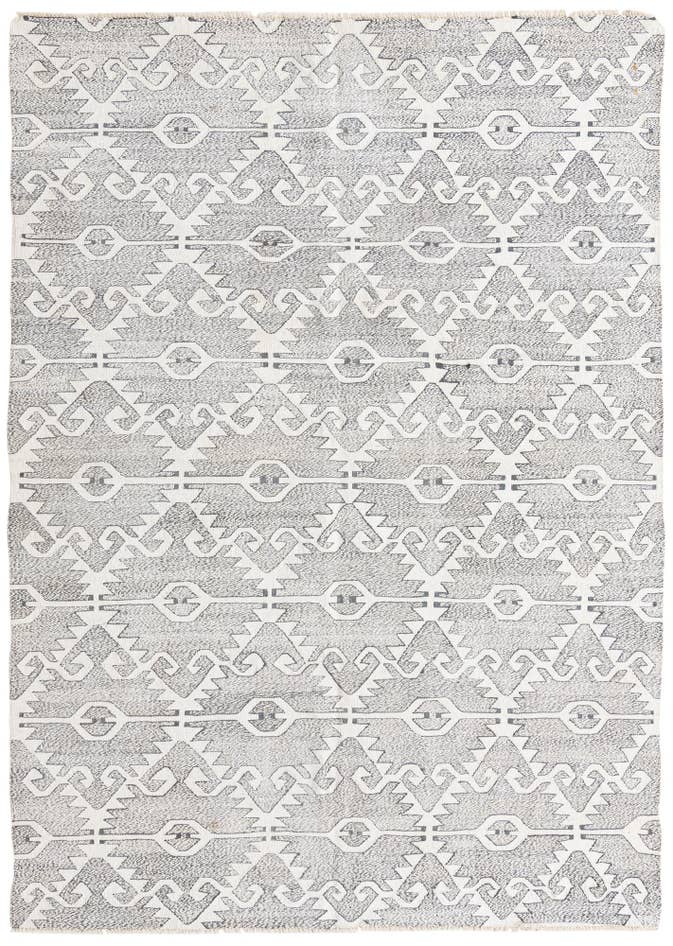 Detail image of 5' 7 x 7' 10 Hand Woven Kilim Modern Wool Rug