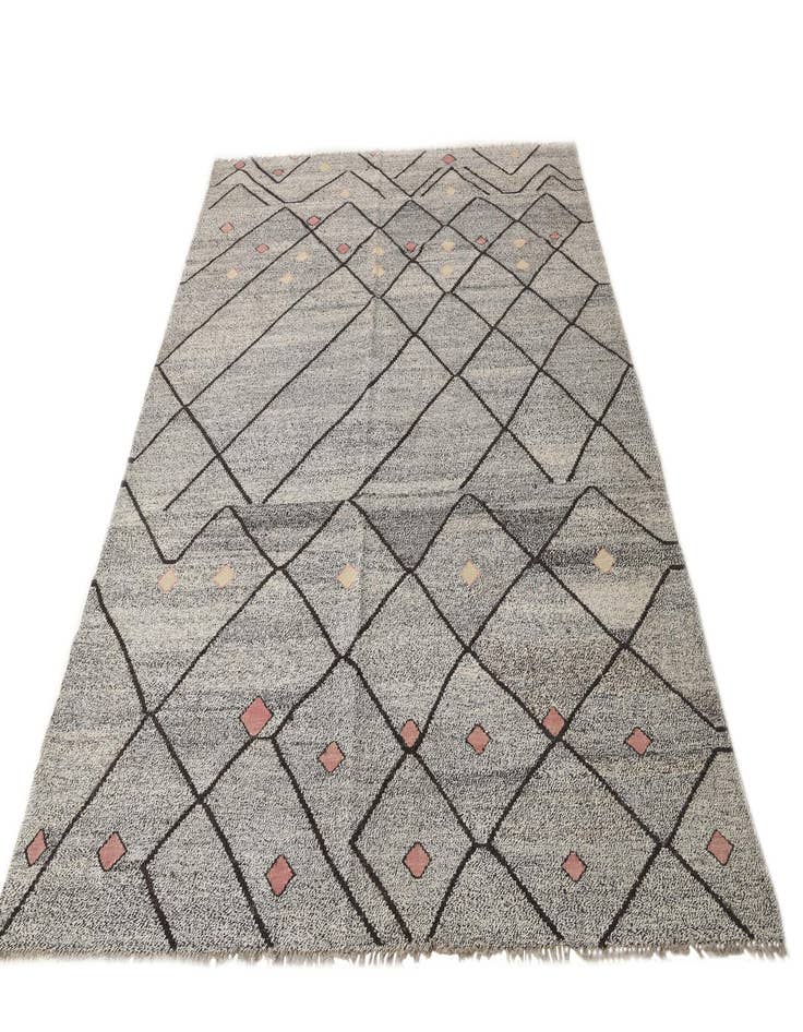 Detail image of 6' 10 x 9' 5  Hand Woven Kilim Modern Wool Rug