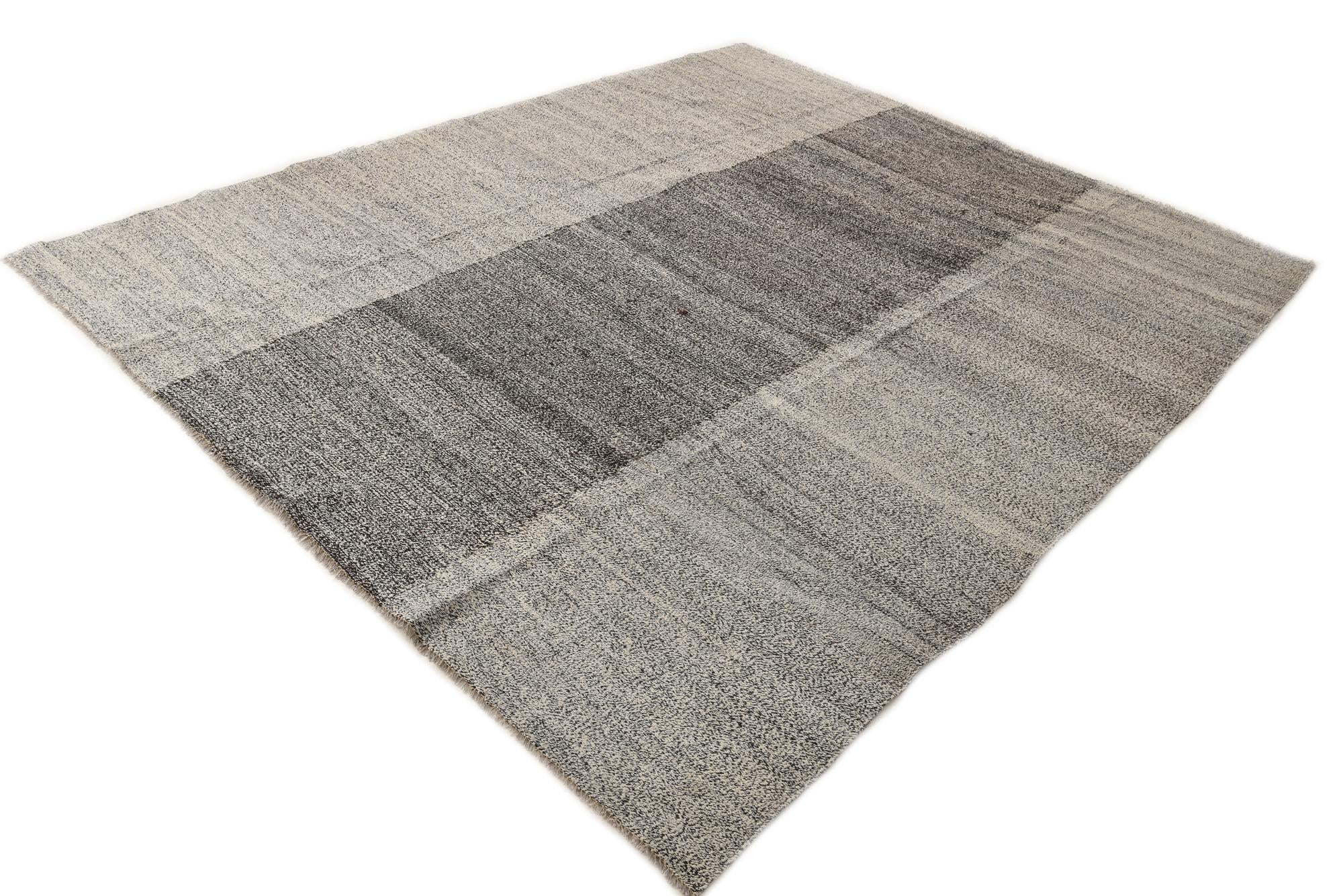 8' 1 x 9' 7 Hand Woven Kilim Modern Wool Rug