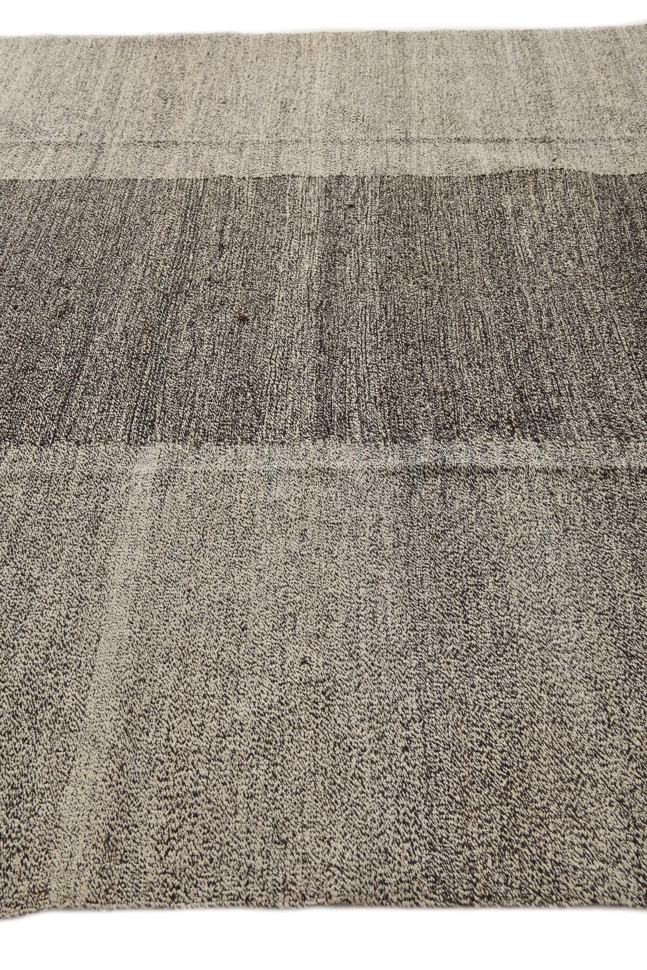 8' 1 x 9' 7 Hand Woven Kilim Modern Wool Rug