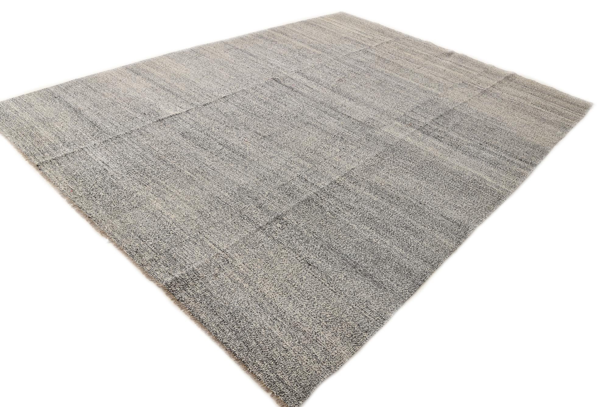 9' x 11' 9 Hand Woven Kilim Modern Wool Rug