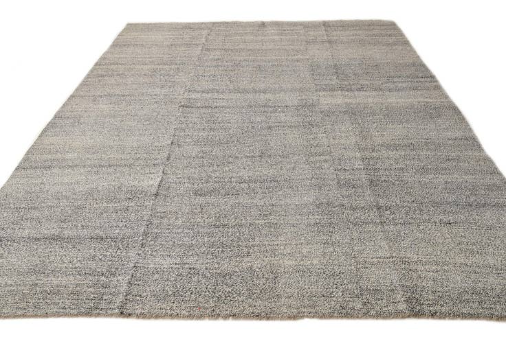 Detail image of 9' x 11' 9 Hand Woven Kilim Modern Wool Rug
